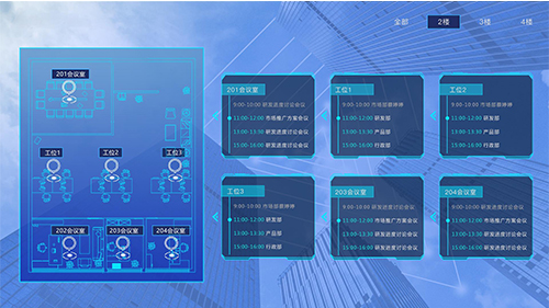 會(huì)議預(yù)約信息樓層指引屏授權(quán)(列表形式）